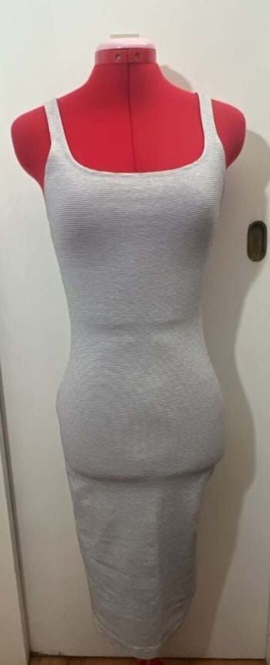 Zara Trafaluc Striped Ribbed Knit Midi Bodycon Tank Dress